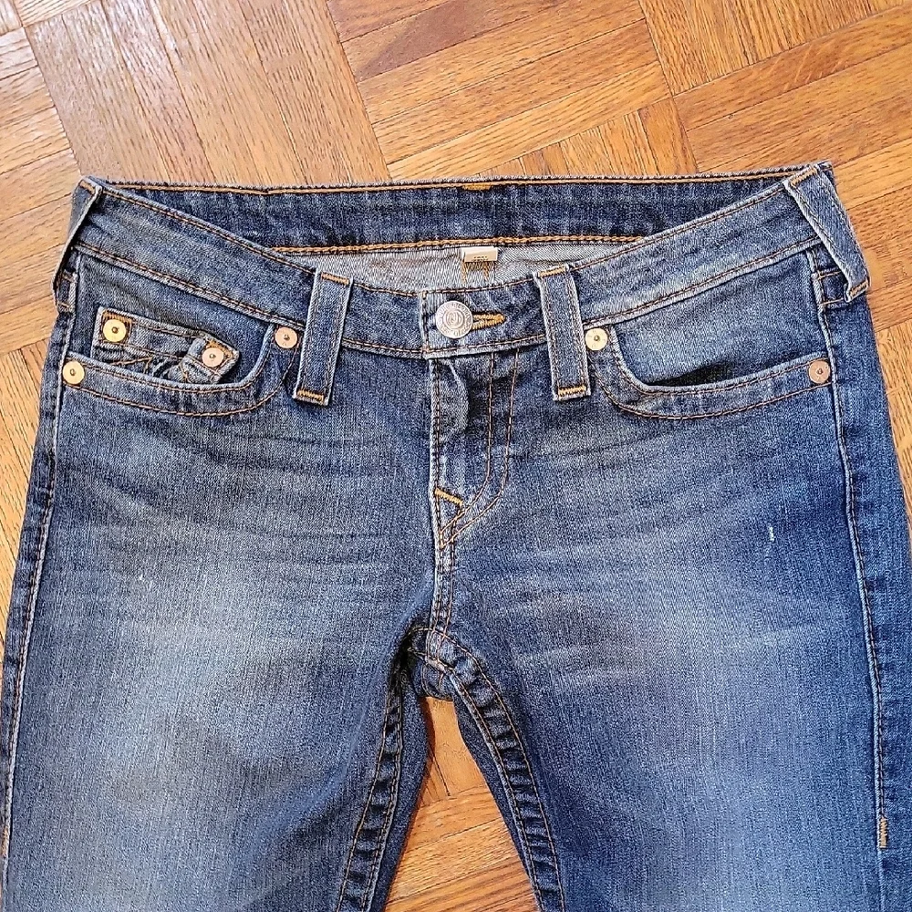 True Religion Women's Skinny Jeans in Dark Blue Wash Denim Jeans Size 30